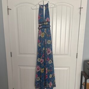 Floral Halter Maxi Dress